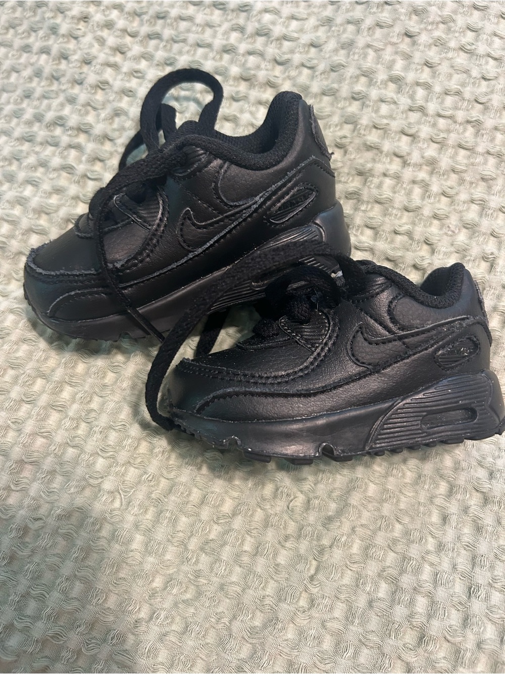 Nike Kids All-Black Lace-Up Sneakers